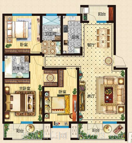 15万115平米简欧风格装修效果